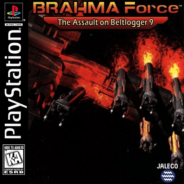 BRAHMA Force the Assault on Beltlogger 9 box art for Playstation